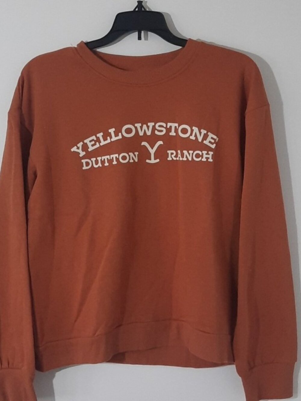 Yellowstone Dutton Ranch Burnt Orange Crewneck Sweatshirt